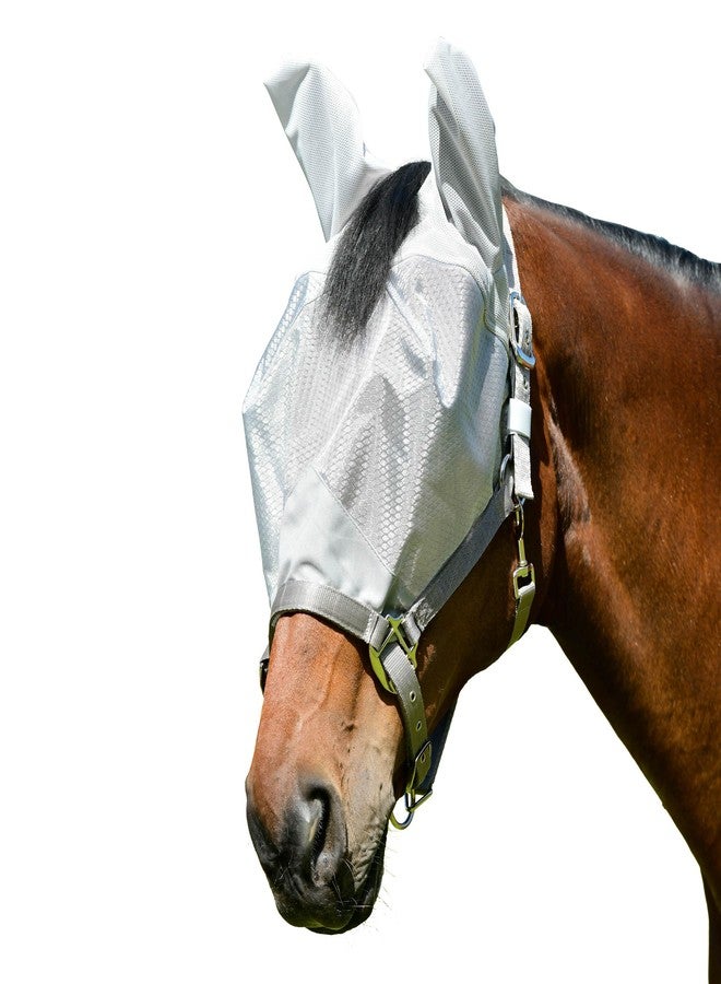 WeatherBeeta ComFiTec Hexi Shield Dual Fly Mask, Silver, Cob - Image 1